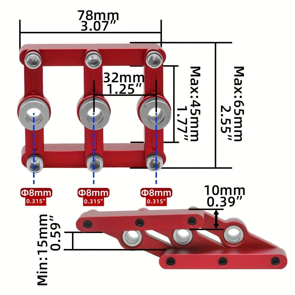 Fixation de tenon auto-centrant pour le travail du bois, 3-10mm, 3 en 1, positionneur de perçage de trous droits à 90 degrés, meubles de panneaux, bricolage