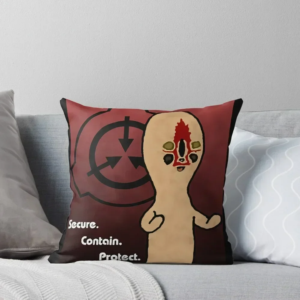

SCP Foundation - SCP-173 and Logo Throw Pillow Custom Cushion Photo home decor items Cusions Cover pillow