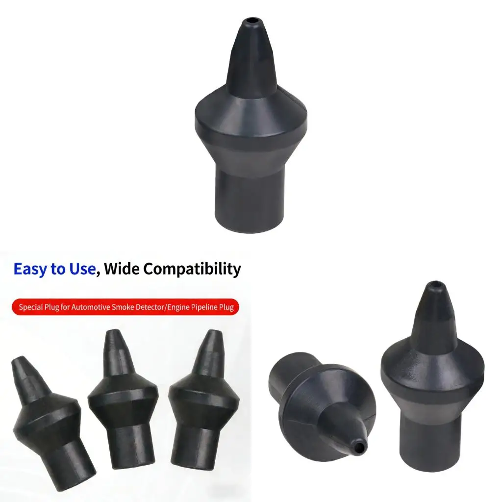 1/2pcs Universal Rubber Plug for Auto Smokes Leak Detectors Fit Multiple Vehicles Ensuring Secures Seal Quick Setups
