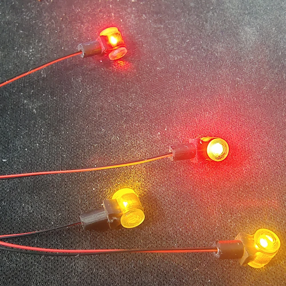 Luces LED amarillas de ancho, luz lateral roja para camión Tamiya RC 1/14, remolque volquete Scania 770S Benz Actros Volvo MAN LESU, pieza DIY