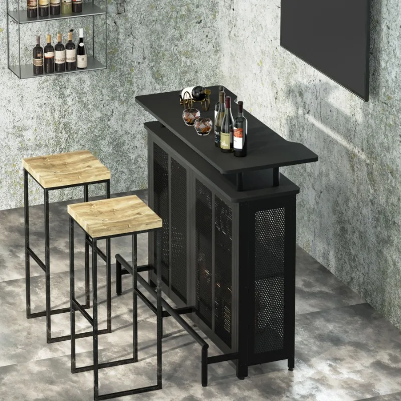 Bar Table Household Industrial Wind Wall Long Strip Small Table High Table Wine Cabinet