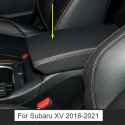 Per Subaru XV 2018 2019 2020 2021 copertura della scatola del bracciolo centrale in pelle microfibra per interni auto