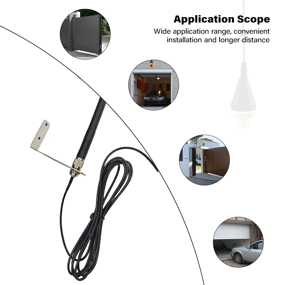 원격 제어 게이트/차고 오프너용 고이득 868MHz 안테나 868.35mhz/868.8mhz 부스터, 무선 신호를 200m까지 부스터링