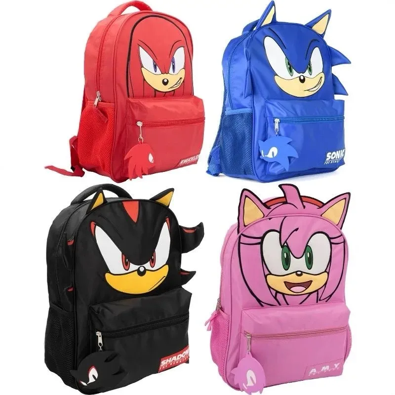 

New Sonic Backpack Student Universal Male and Female School Bag Cartoon Sonic The Hedgehog Bag Boy Birthday Gift Christmas Gift