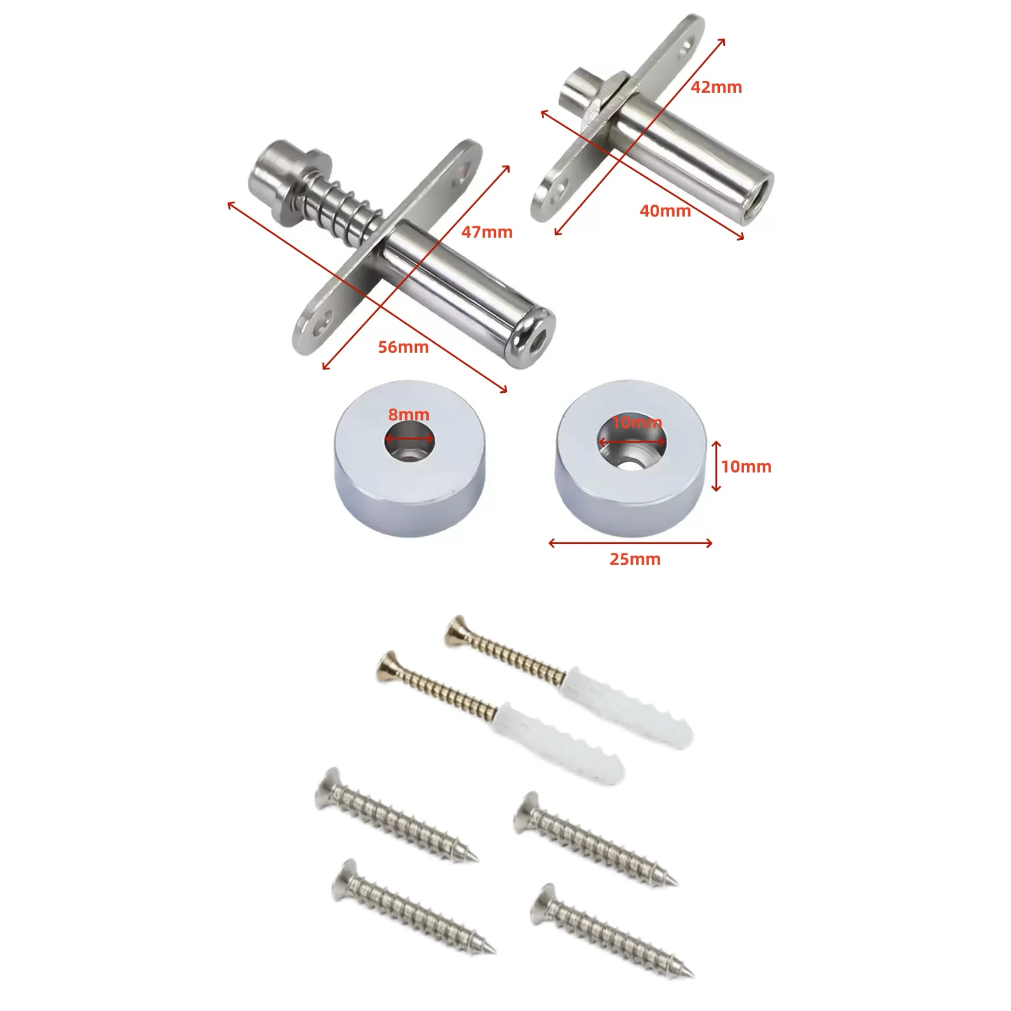 Home 1Pair 360‑Degree Rotating Pivot Hinge, Rotation Hardware Fitting for Wood‑Slats Grill Screen Partition Room Divider