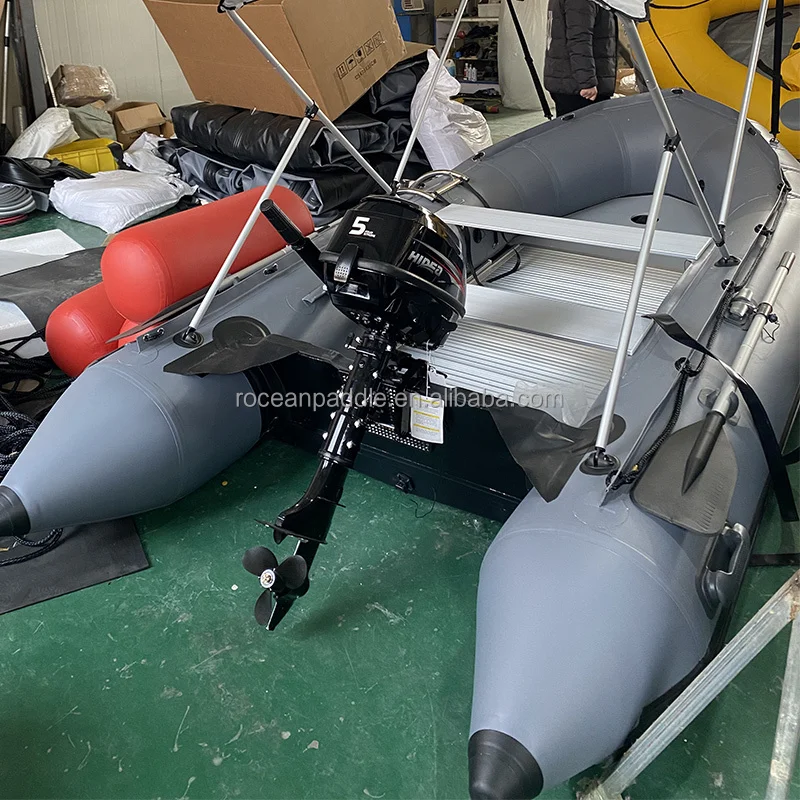 الرياضات المائية 12ft 3.6m PVC قارب التجديف القابل للنفخ القابل للطي مع أرضية الألومنيوم للبيع