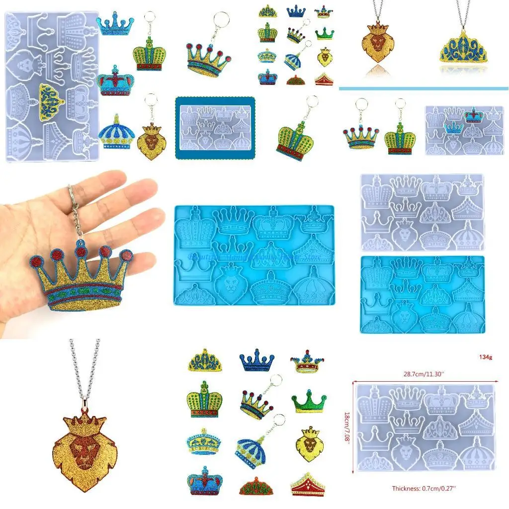 

E56A Crown Mold Epoxy Resin Silicone Mold for DIY Jewelry Earrings Crafts