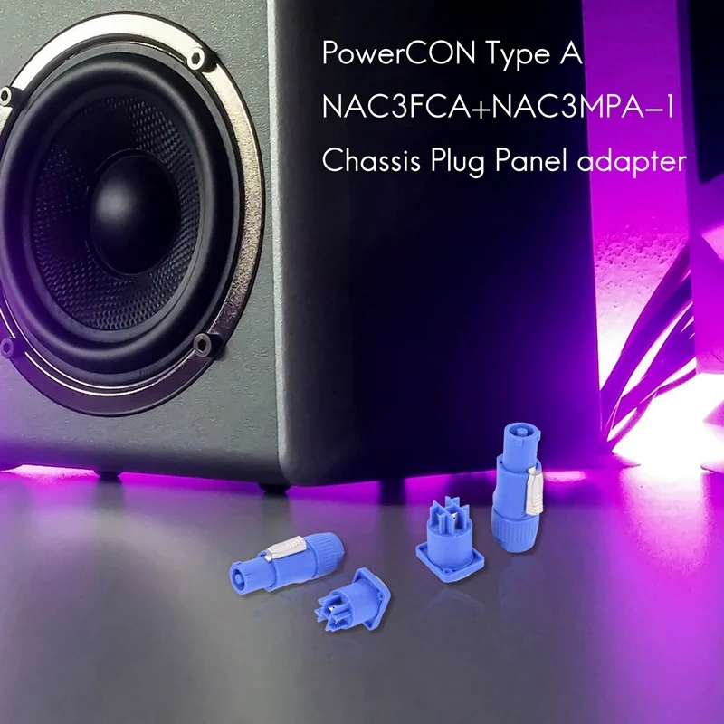 10 set PowerCON Type A NAC3FCA+NAC3MPA-1 Chassis Plug Panel adapter