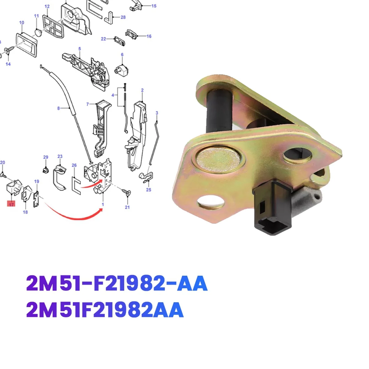 フォードフォーカスmk1 1998-2005,mondeo mk3 2000-2007,2m51-f21982-aa