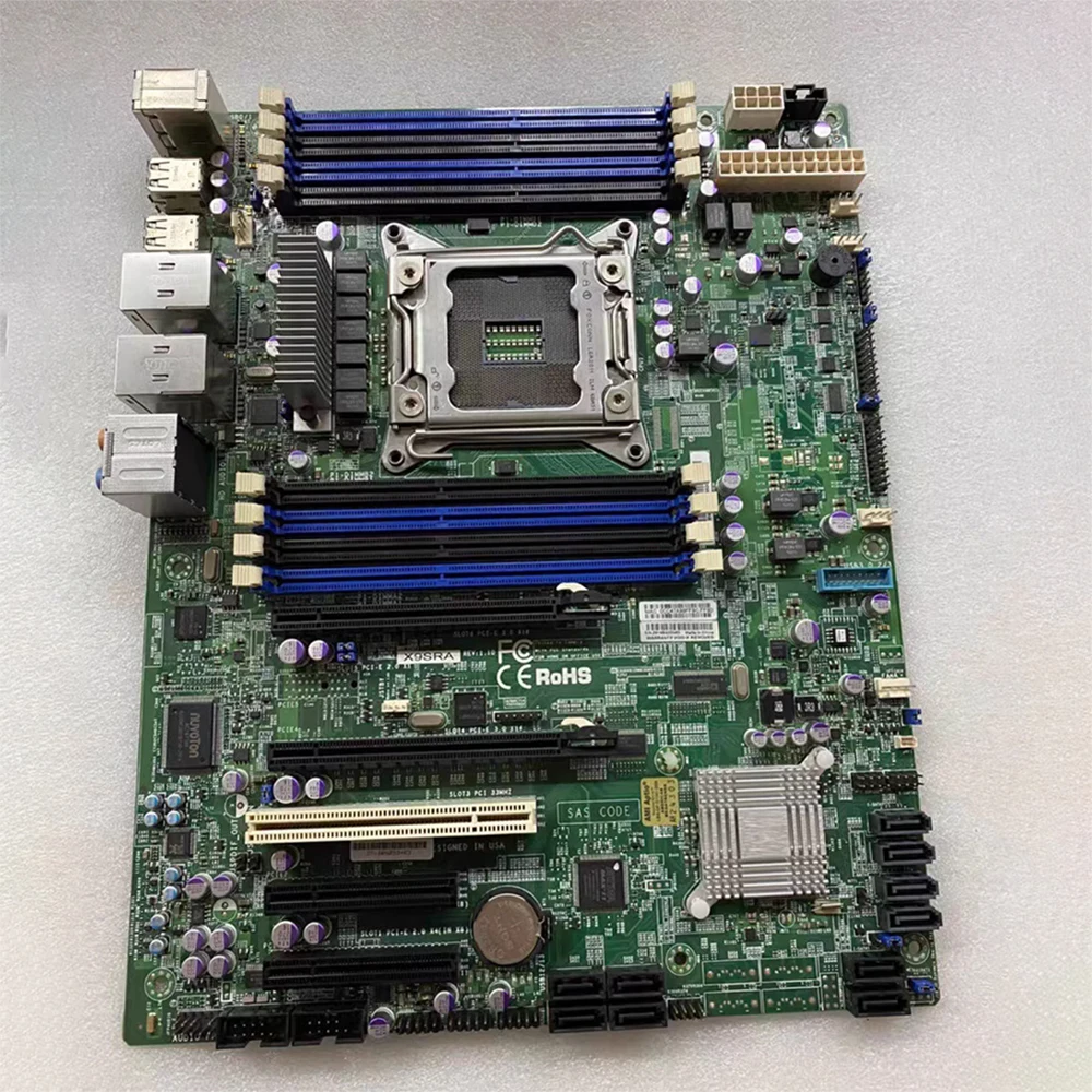 For Supermicro Single-way Work-station Motherboard C602 Chipset E5-2600 PCI-E3.0 LGA2011 X79 DDR3 X9SRA