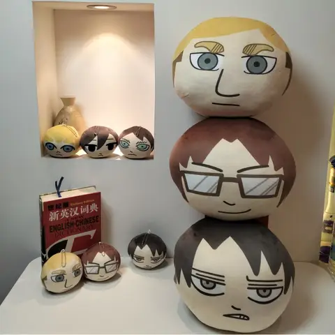 30 centimetri di Peluche Anime Attacco su Titano Levi Mikasa Ackerman Eren Jaeger Hange Zoe Morbido Peluche Ciondolo Gnocco Cuscino Panino Al Vapore