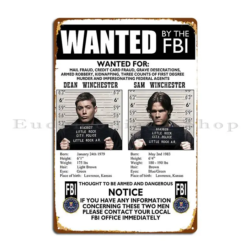 Fbi Wanted Metal Pl…