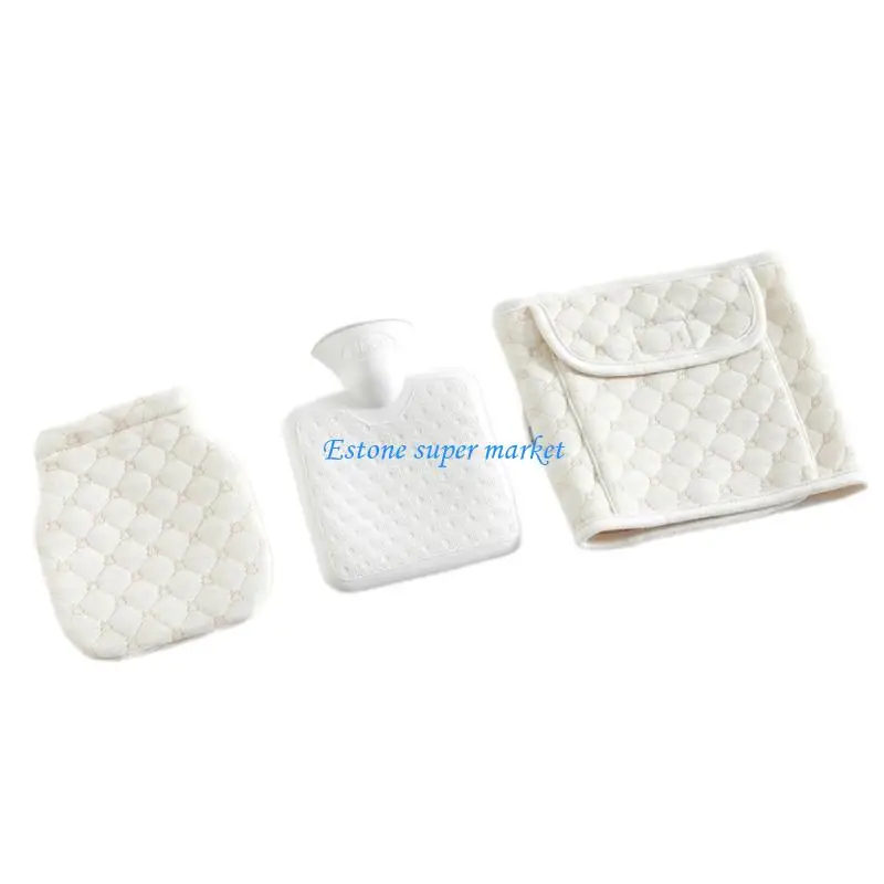 

090B 1 Set Hot Water Bag Easy to Use Leak Proof Protective Sleeve with Kids Umbilical Cord Band for Cold Weather Comfort