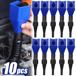 1-10Pcs Motorcycle Refueling Funnel Telescopic Car Engine Oil Gasoline Filter Transfer Foldable Plastic Funnels Auto Accessories