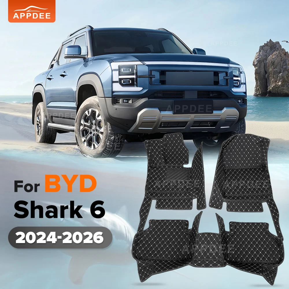 

APPDEE Car Floor Mats For BYD Shark 6 2024 2025 2026 Car Foot Pads LHD&RHD Custom Automobile Interior Accessories