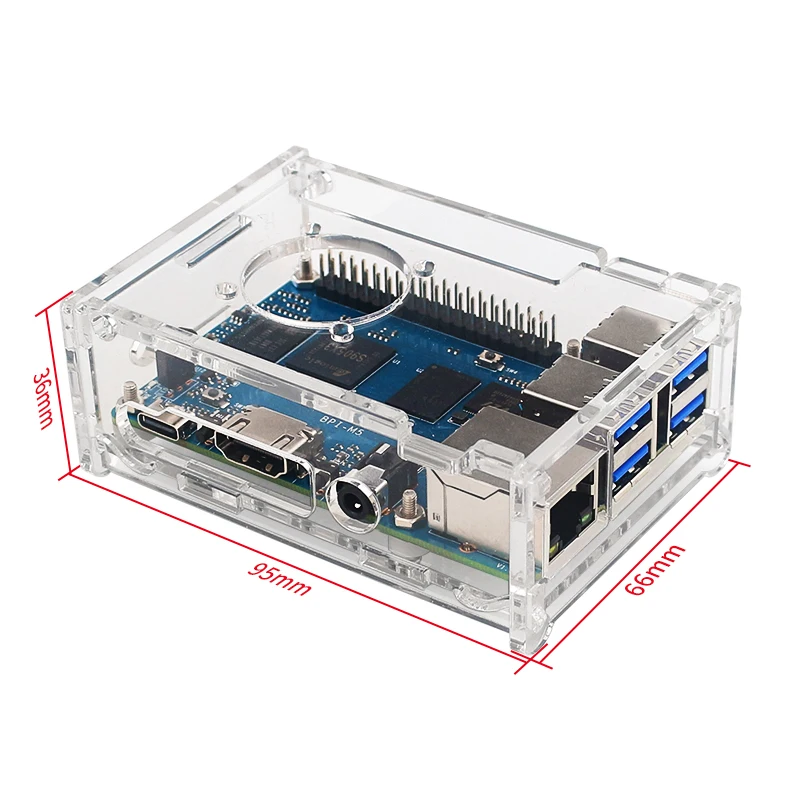 Banana Pi-ordenador BPI M5 de nueva generación, placa única, diseño de Chip Amlogic S905X3, 4GB de RAM, 16GB, eMMC, con 4 puertos USB 3,0