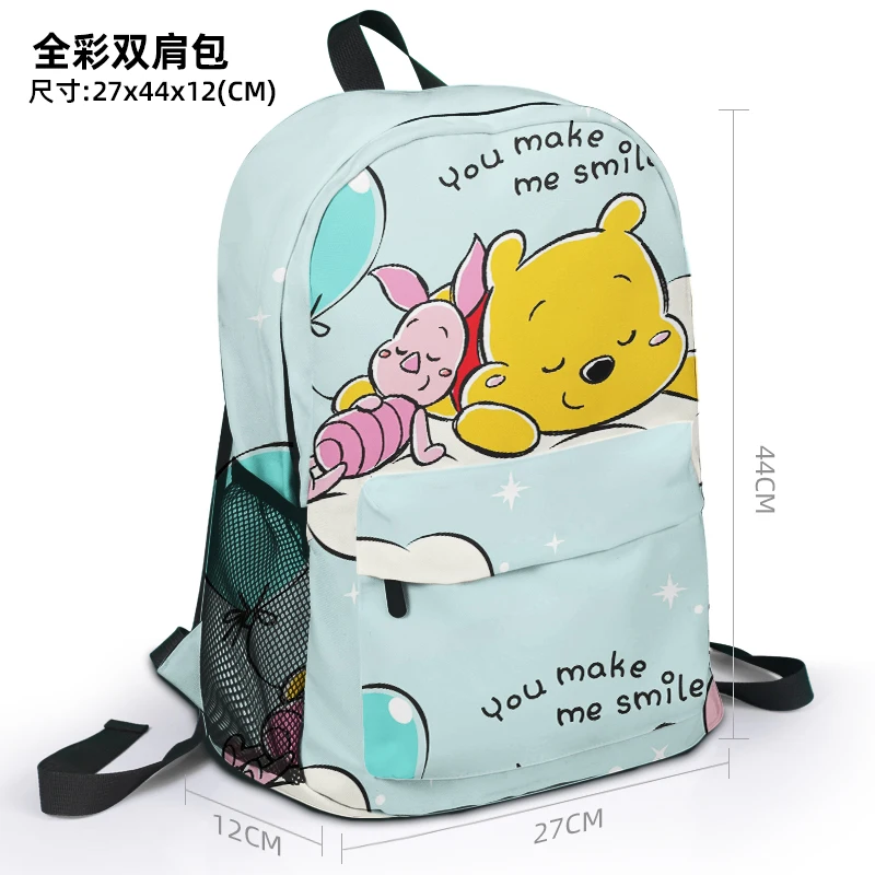 Imagem -03 - Disney Winnie Leitão Eeyore M7731 Mochila Mochilas Personalizadas Anime Bolsa dos Desenhos Animados Mochila de Viagem Presente