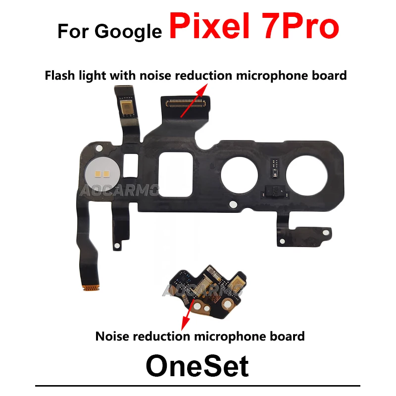 For Google Pixel 7 Pro 7PRO Top Noise Reduction Microphone With Flash And Connection Signal Antenna Small Board Replacement Part