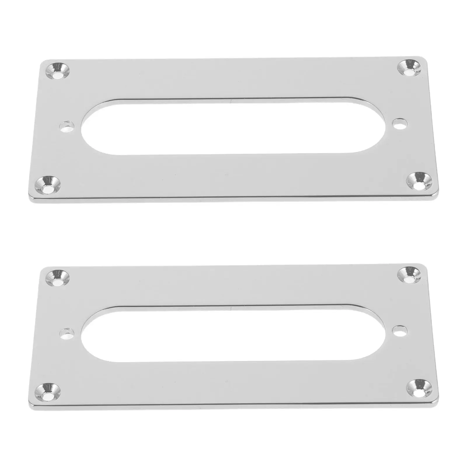 2Pcs Electric Guitar Pickup Frame Metal Mounting Ring 92x46mm Stable Construction Pickup Cover Replacement for Guitar Parts