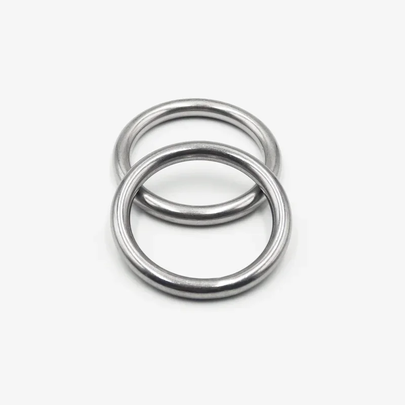 Metal O Ring Seamless 304 Stainless Steel Rings for Macrame Hanging Pet Collar Leashe 15/20/30/40/50mm Welded Smooth Round Oring