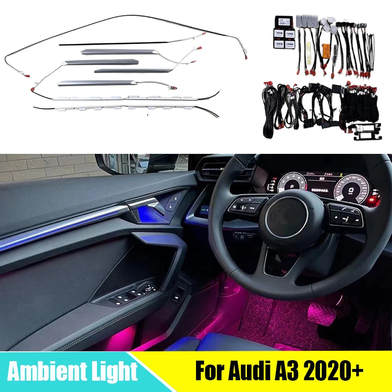 LED Interior Dashboard Car Door Decorative Lamp For Audi A3 2020+ Atmospher interior ambiente beleuchtung ambiente LED lighting