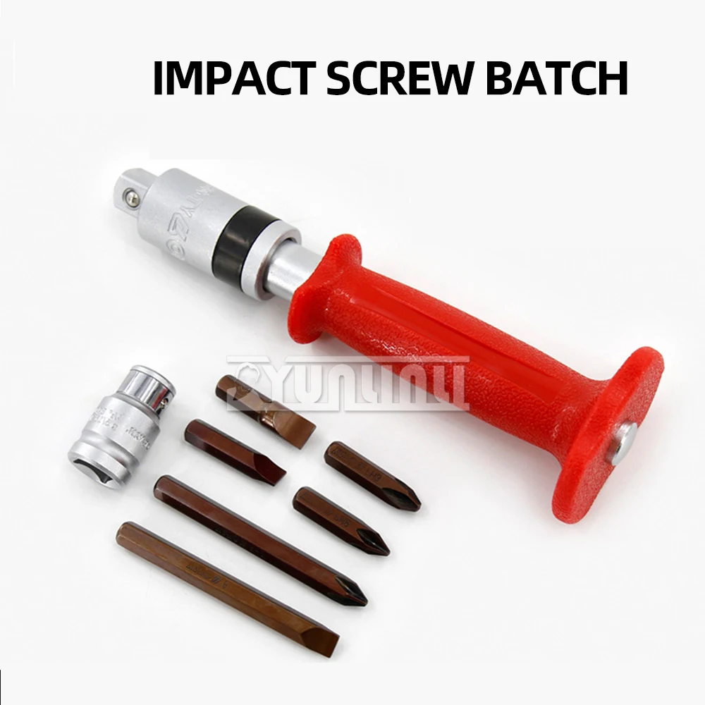 Professional Manual Screwdriver Household Screwdriver 8PCS DIY Impact Screwdriver Kit Nut Strike Impact Driver Tools