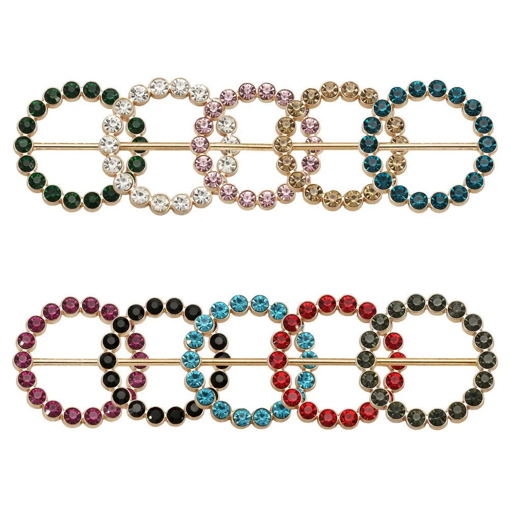 10pcs Decorative Clip Multi-Function Fastener Daily Use Scarf Ring Portable Clothing Replaceable Scarf Ring Buckle