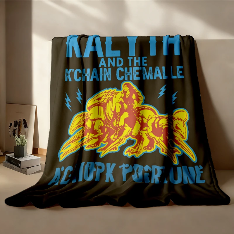 Kalyth and K'Chain Che'Malle Flannel Blanket, Malazan Book of The Fallen, Steven Erikson Book