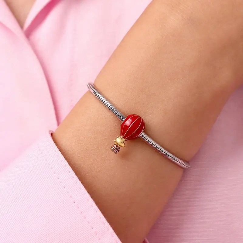 Miniso الساخن بيع S925Silver سنوبي الكرتون سلسلة سحر قلادة صالح ل قلادة سوار الأصلي DIY بها بنفسك الفتيان/الفتيات غرامة مجوهرات