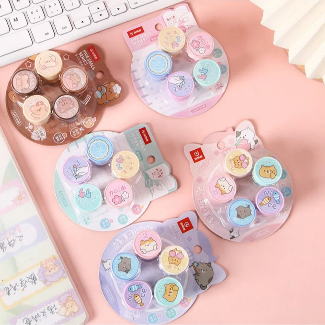 Creative Cartoon Reward Stamps for Children, Encouragement Stamps, Kindergarten Teacher Comments, DIY Cute Small Gifts Wholesale