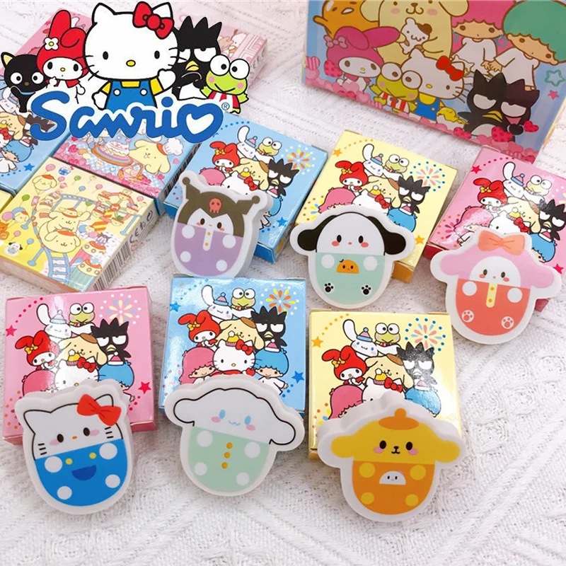 

1/3/6Pcs Sanrio Eraser Creative Characters Hello Kitty,Kuromi,Melody Kids Gifts School Supplies Wholesale School Supplies Eraser