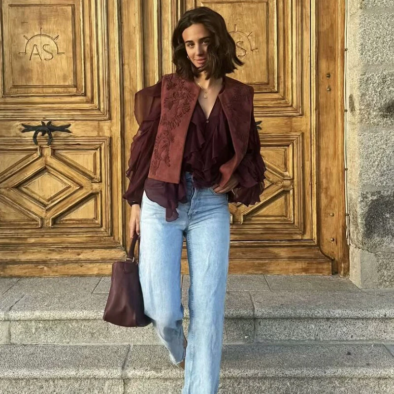 سترة جاكيتات نسائية ربيع 2025 ملابس خارجية جديدة أنيقة ريترو أنيقة سترة معطف نسائي سترة موضة الشارع معطف عطلة الشباب #5