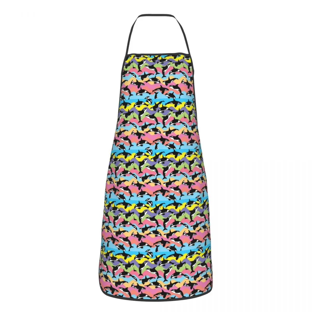 Orca Killer Whale Aprons Chef Cuisine Tablier Sleeveless Bib Kitchen Cleaning Pinafore for Women Men Gardening