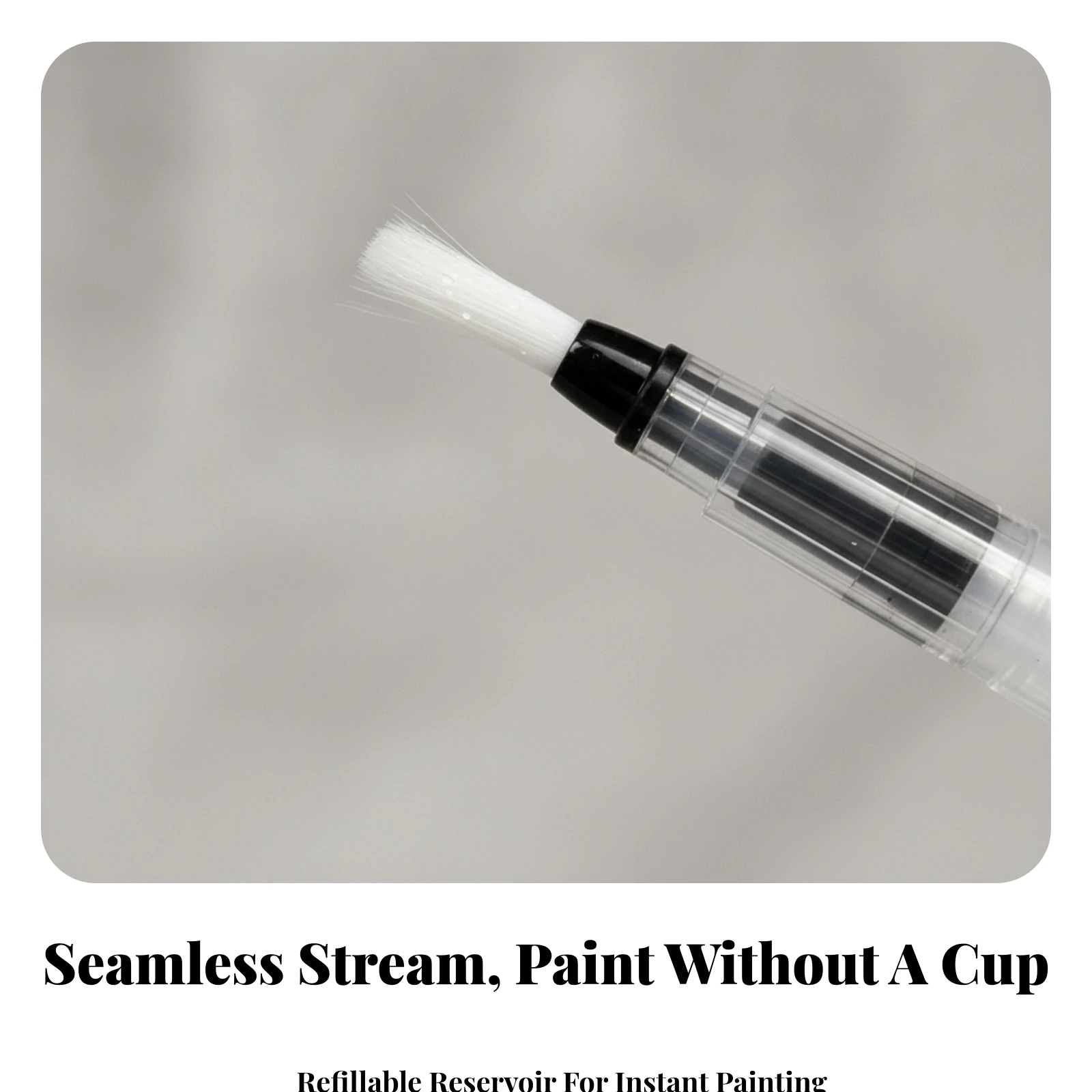 12 Pieces Water Brush Pen Refillable Watercolor Brush Pen Art Supply Fillable Clear Barrel for Artists, Travel Sketching view 6