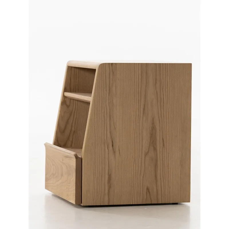 Bedside tables, solid wood furniture, cherry logs, Nordic style