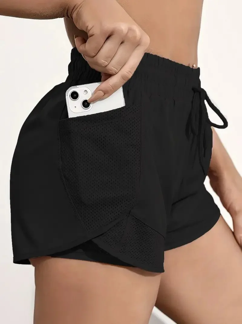 2026 Sommer Damen High-Waist Schnelltrocknende Yoga-Leggings Rutschfeste Lockere Fitness-Laufhose Atmungsaktive Outdoor-Freizeit-Sporthose – Detail 9