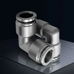 304 Stainless Steel L-Type Pneumatic Connector PV-4/6/8/10/12/14/16 Quick Insertion Hose 90 Degree Right Angle Quick Connector