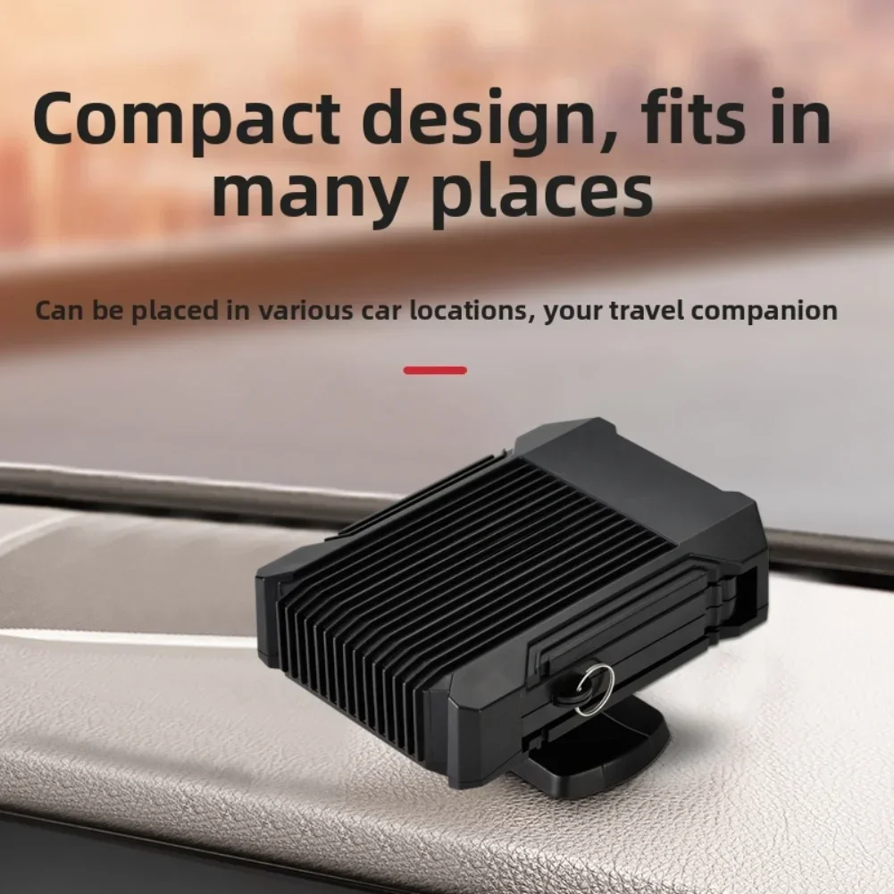 Portable 12V 150W Car Heater Fan with 360 Degree Rotation for Windshield Defrosting and Cooling in All Seasons
