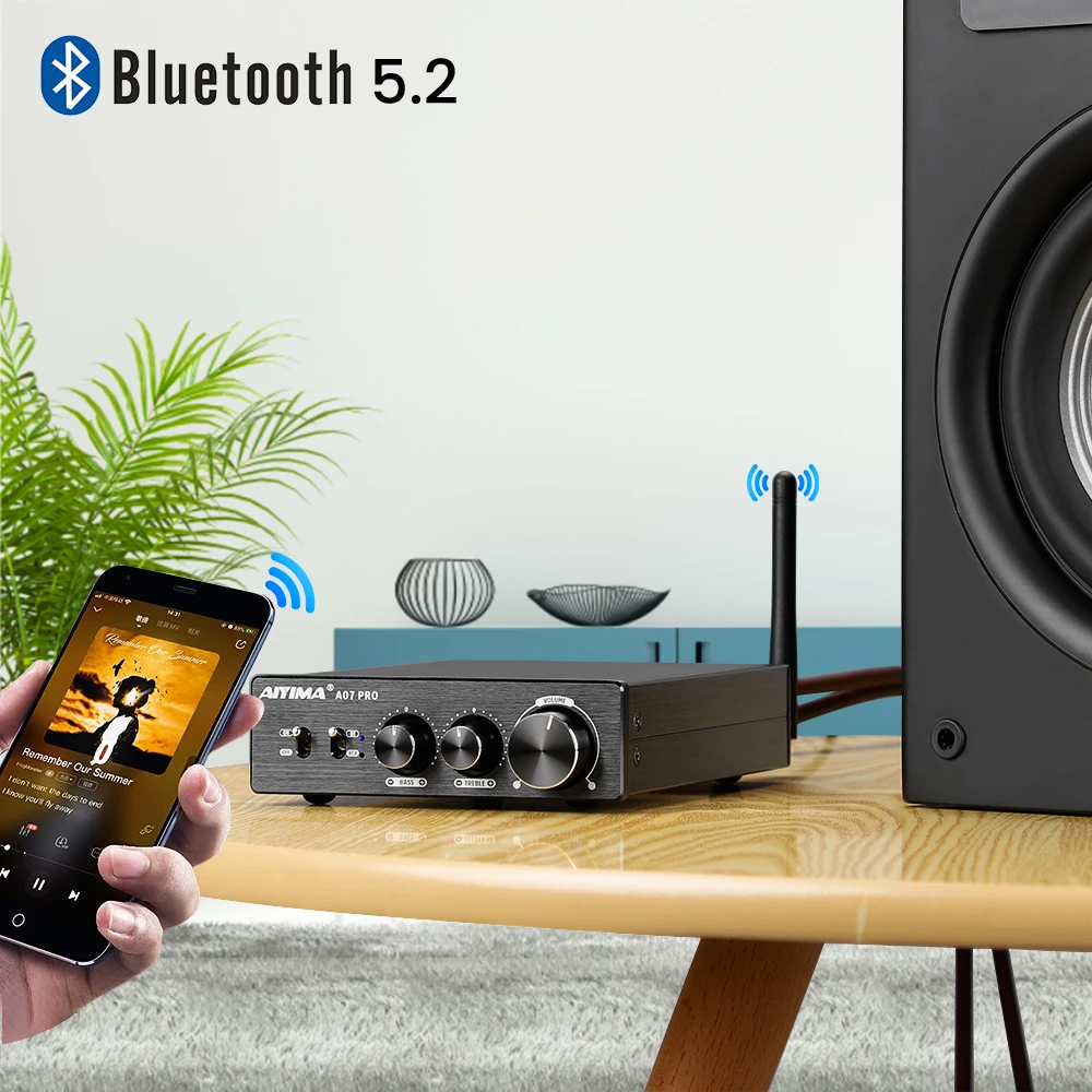 AIYIMA A07 PRO Bluetooth усилитель аудио APTX HD TPA3255 Hifi стерео усилитель мощности 300Wx2 звуковой динамик усилитель домашний усилитель