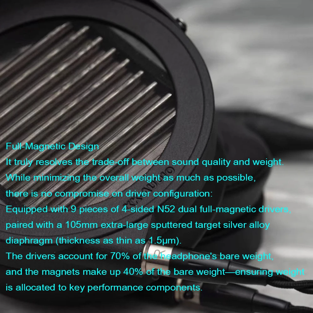 XK AUDIO FLUXION كامل المغناطيسي مصبغة الحرة مستو المغناطيسي فوق الأذن سماعات السلكية Hifi رصد سماعة الرأس الرائد سماعة OMS #5