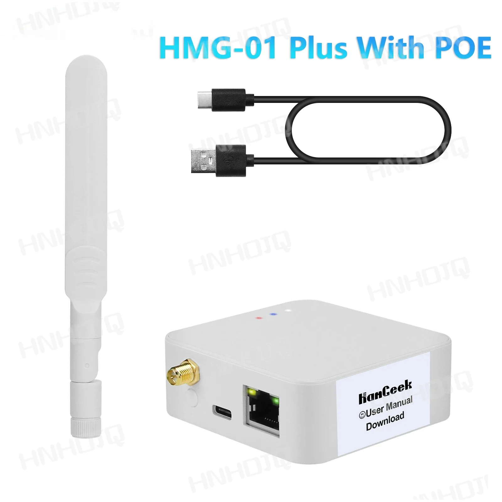 HamGeek HMG-01 Plus POE Universal ZigBee Gateway ZigBee Coordinator for CC2652P7 Module Black/White (USB Data Cable optional)