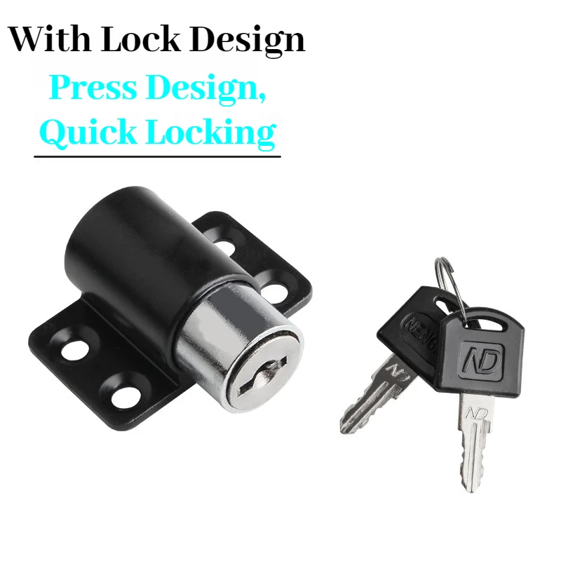 1/3PCS Sliding Window Patio Screw Door Lock Key Push, Safety Protection Antitheft Door Window Security Lock Catches Set