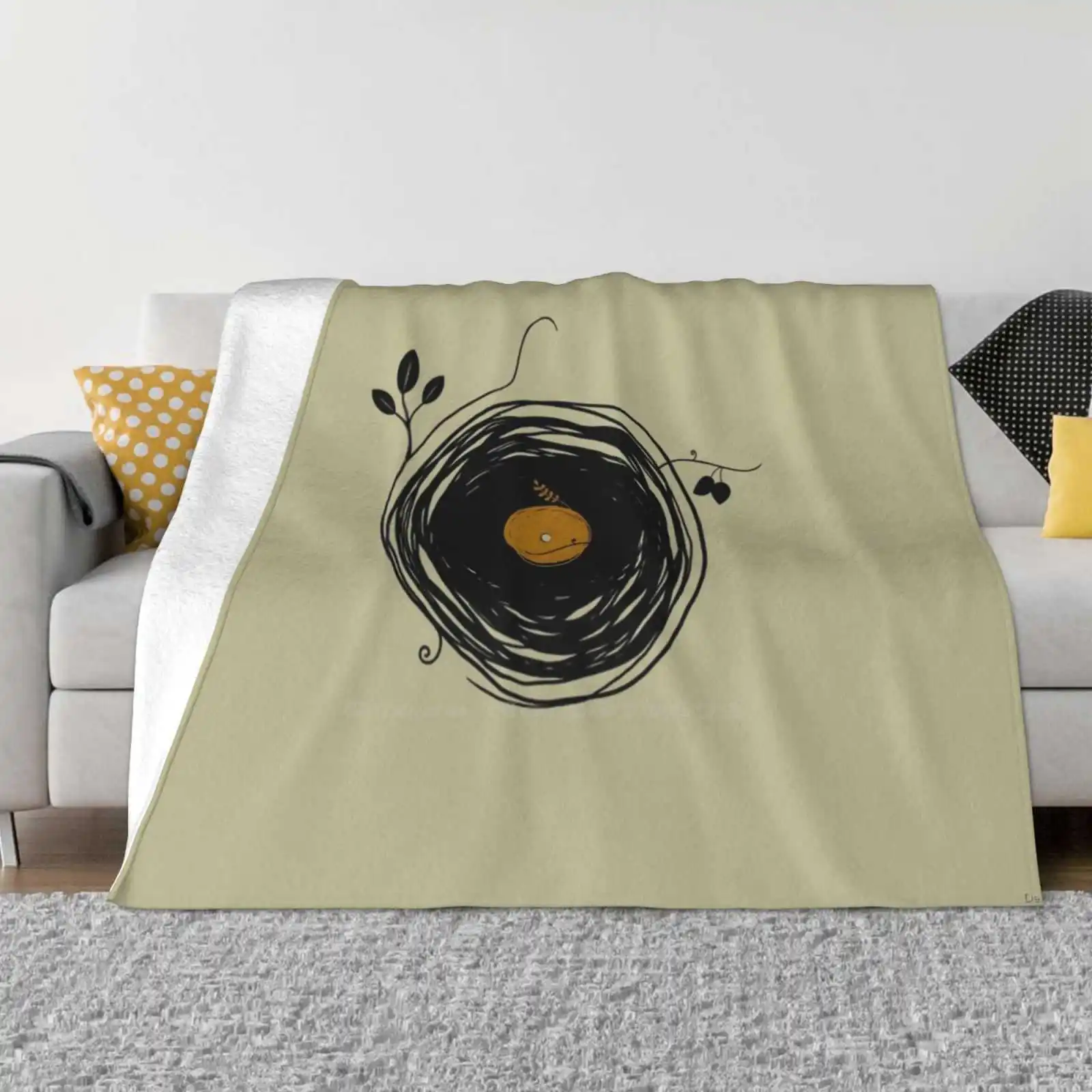 Enchanting Vinyl Records Super Warm Soft Blankets Throw On Sofa/Bed/Travel Cool Vector Dj Music Retro Vintage Graphic Grunge