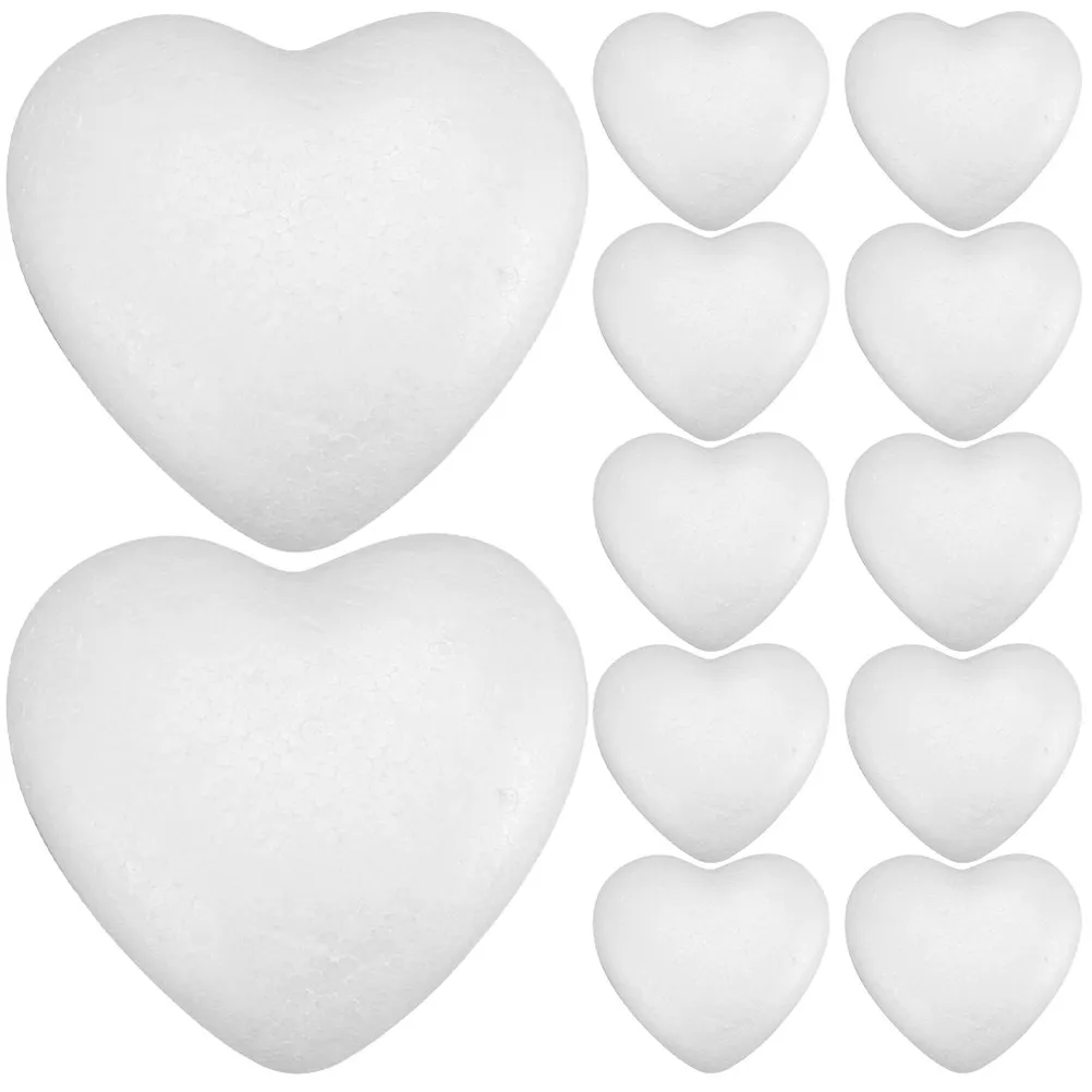 

12Pcs Blank Heart Foam Balls Craft Foam Hearts for DIY Wedding Party Decor Valentine Day Crafts Supplies Creative Decoration