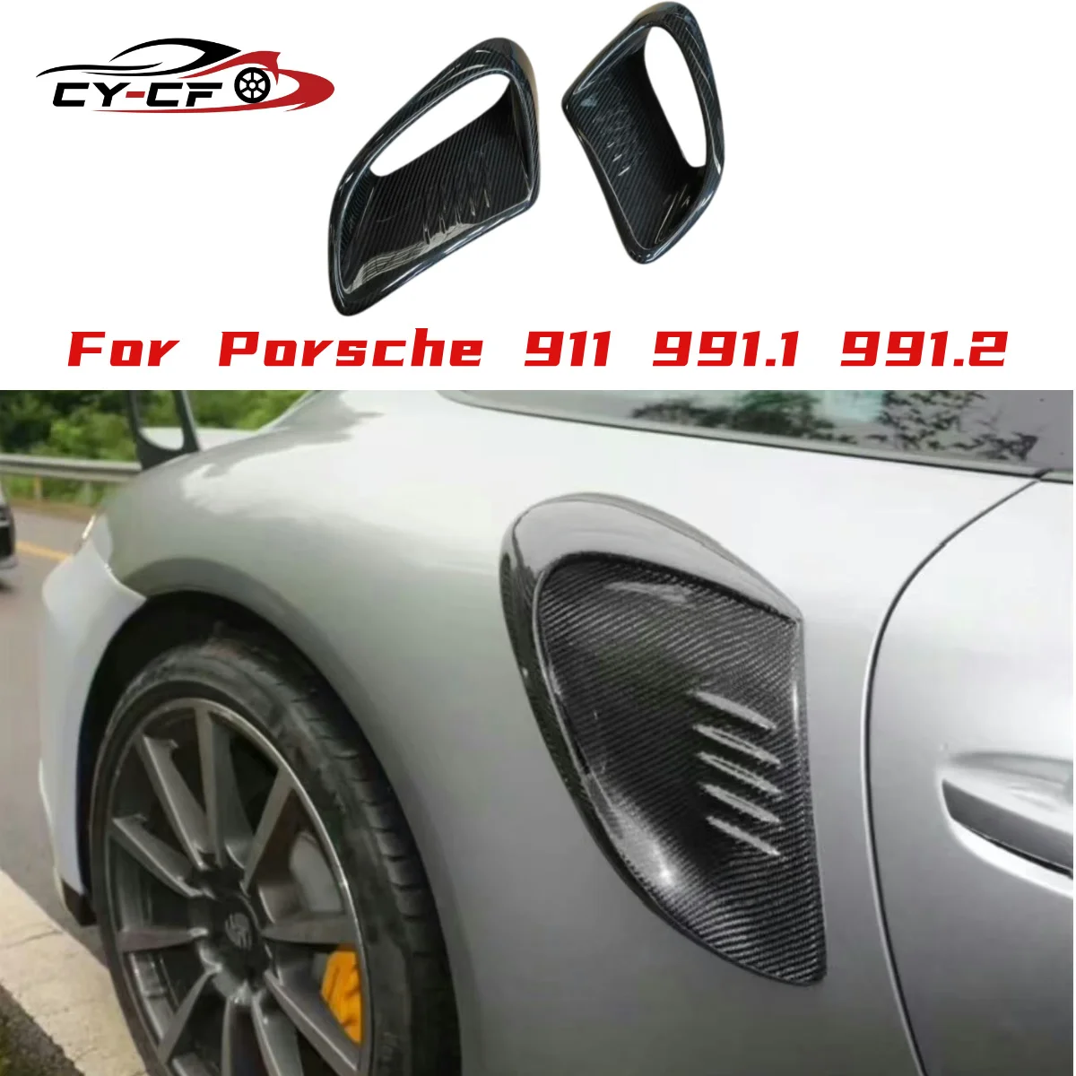 

Dry Carbon Fiber Side Vents for Porsche 911 991 Turbo 2012 GT3RS - 2017 Prepreg Carbon Fiber Side Scoop for 991 GT2RS GT3RS