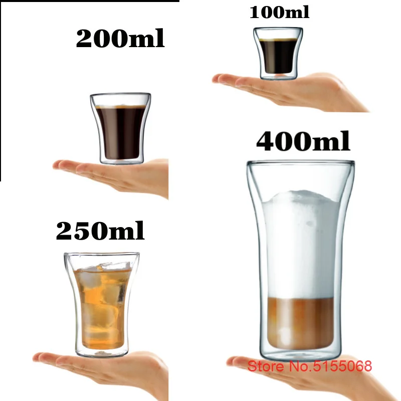 2 Pcs Lot  ASSAM Double Wall Thermo Glasses Flashlight Heat Insulation Milk Cup Cappuccino Latte Coffee Mug Milky Tea Tumbler