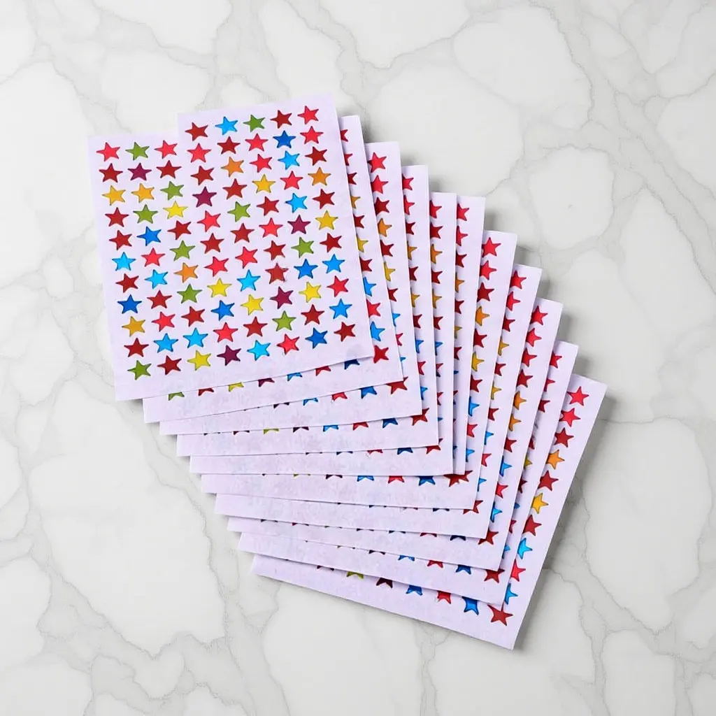 

10Pcs Star Stickers Reward Stickers for Kids Classroom Incentive Charts Chore Tracking DIY Home Office Use Adhesive Labels