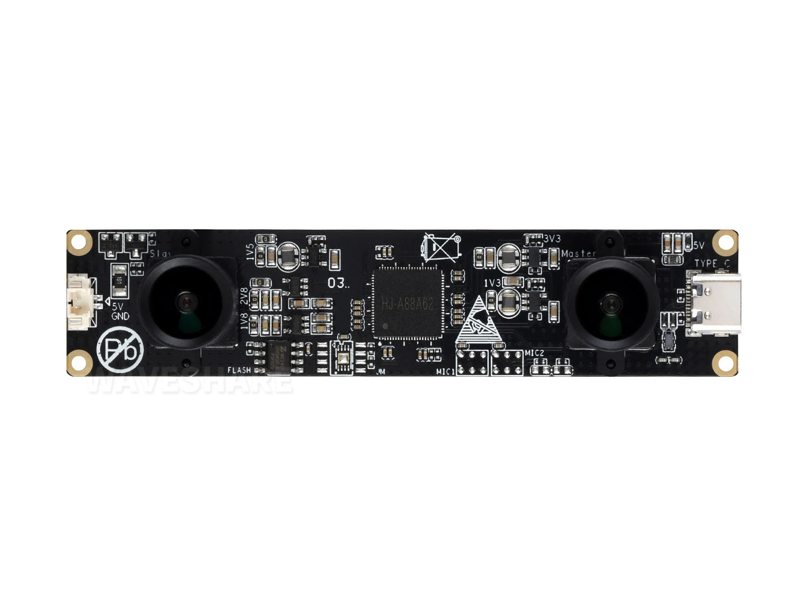 OS02G10 Stereo USB Camera (A),OS02G10 Sensor Chip, Synchronized Same-Frame Output, 62mm Baseline,Featuring Distortion-Free Lense