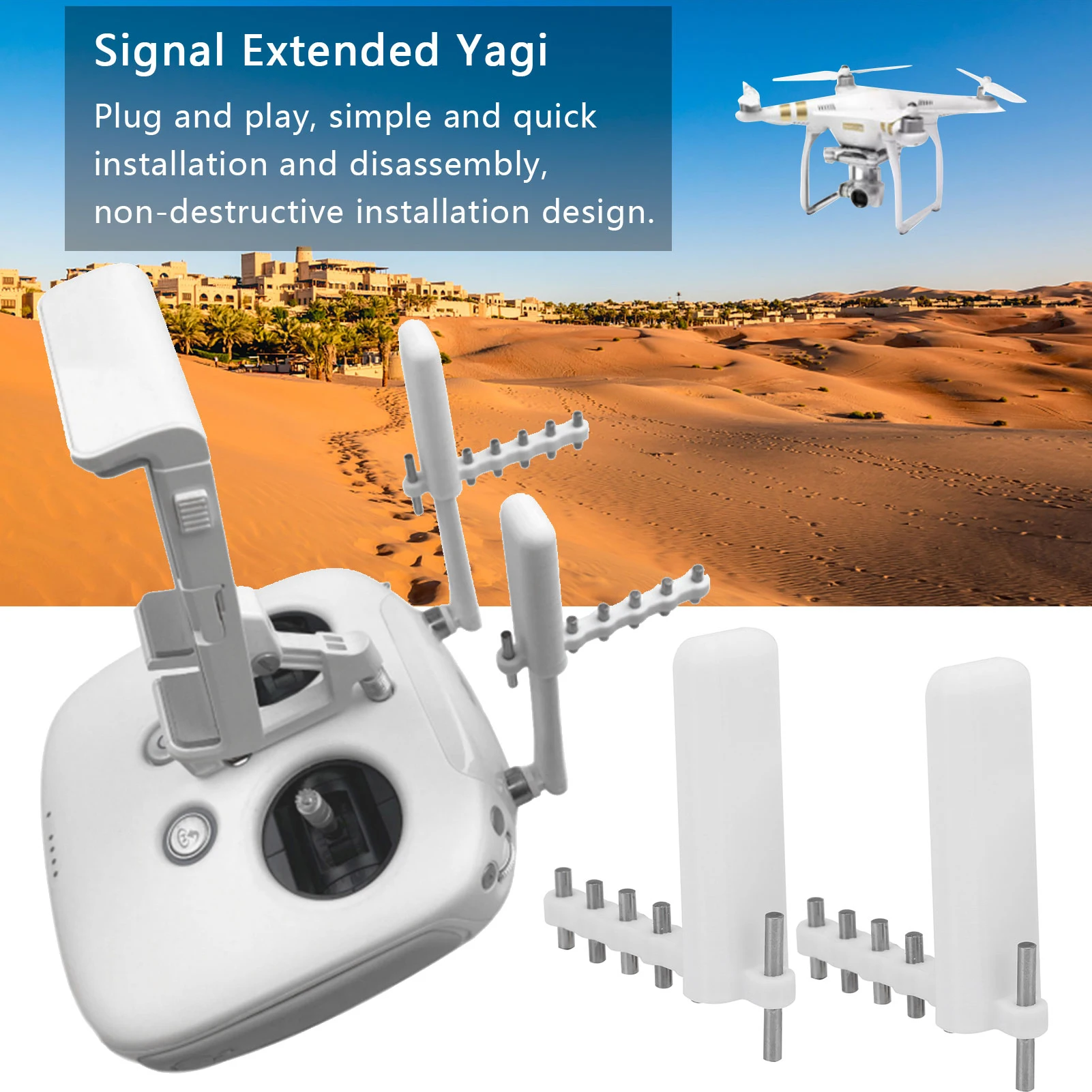 

Усилитель сигнала для пульта дистанционного управления, расширитель диапазона Yagi, Plug and Play, портативный, быстрая установка для Phantom 3 Pro