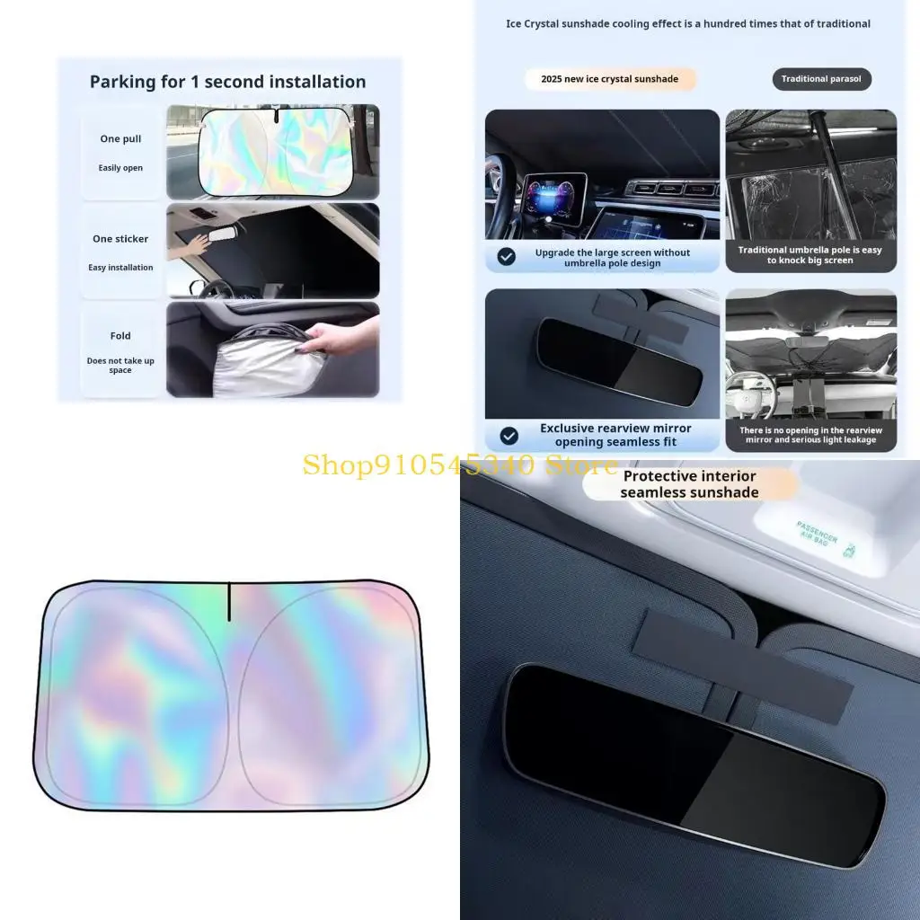 U2JA Car Windshield Sun Shade Reflectors Sunshade Offer for Car Interior Cool Reflective Sun Blockers Universal